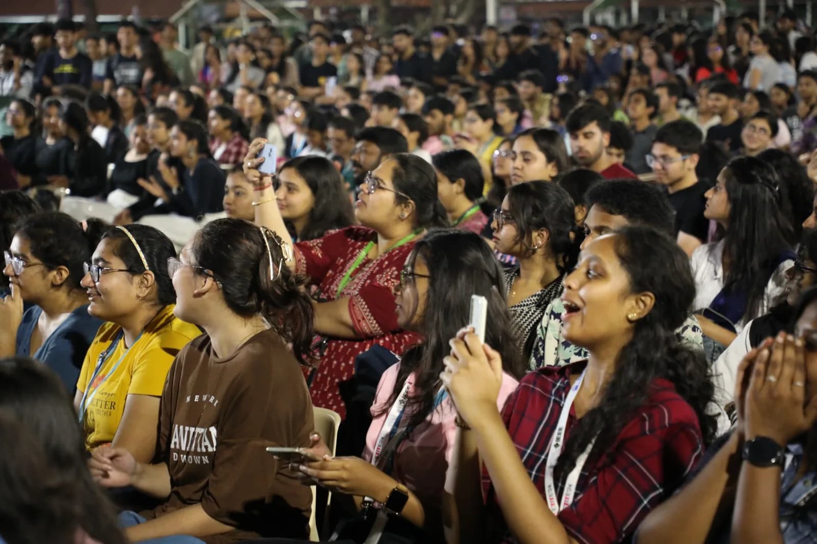 Delegates Cheering at Cultural Evening